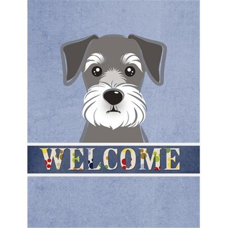 Carolines Treasures Carolines Treasures BB1392CHF Schnauzer Welcome Flag Canvas House Size BB1392CHF